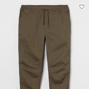 H&M brand new with tags regular fit twill joggers green size medium